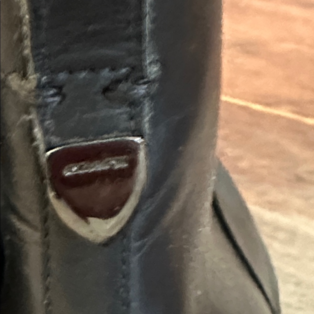New! COACH Jenna black leather ankle boots heels 8.5 - Picture 11 of 12